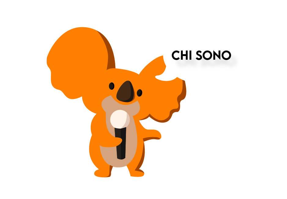 mascotte koala di toolbag che chiede "chi sono?" spiega chi è il fondatore di ToolBag, Lorenzo Sacchetto, che propone un programma di consapevolezza professionale per ragazzi