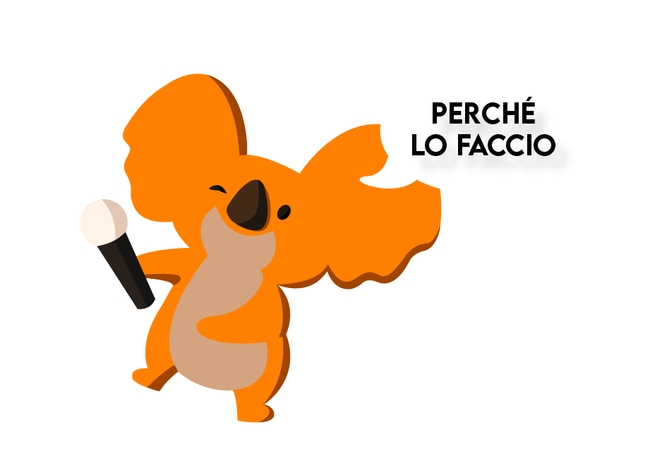 mascotte koala di toolbag che chiede "perché lo faccio?" spiega da dove nasce l'idea di ToolBag, progetto che si propone di offrire nelle scuole un programma di orientamento professionale per studenti